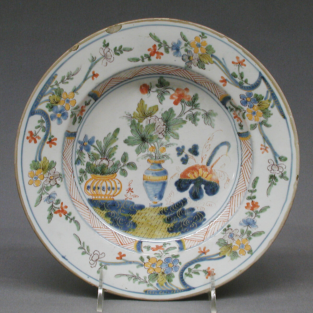 Plate, Ferniani Manufactory, Maiolica (tin-glazed earthenware), Italian, Faenza 