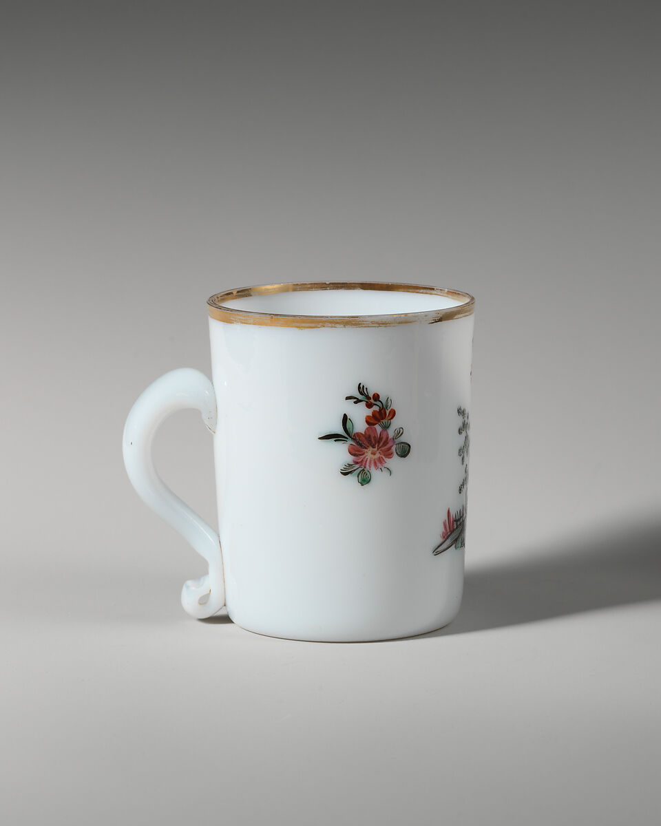 Mug, Milk glass, British, Bristol