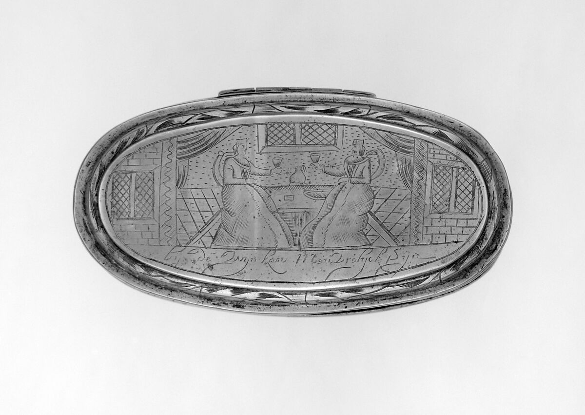 Tobacco box, Brass, Dutch