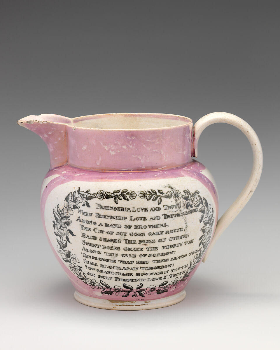 Jug, Possibly Phillips and Co., Pottery, British, Sunderland
