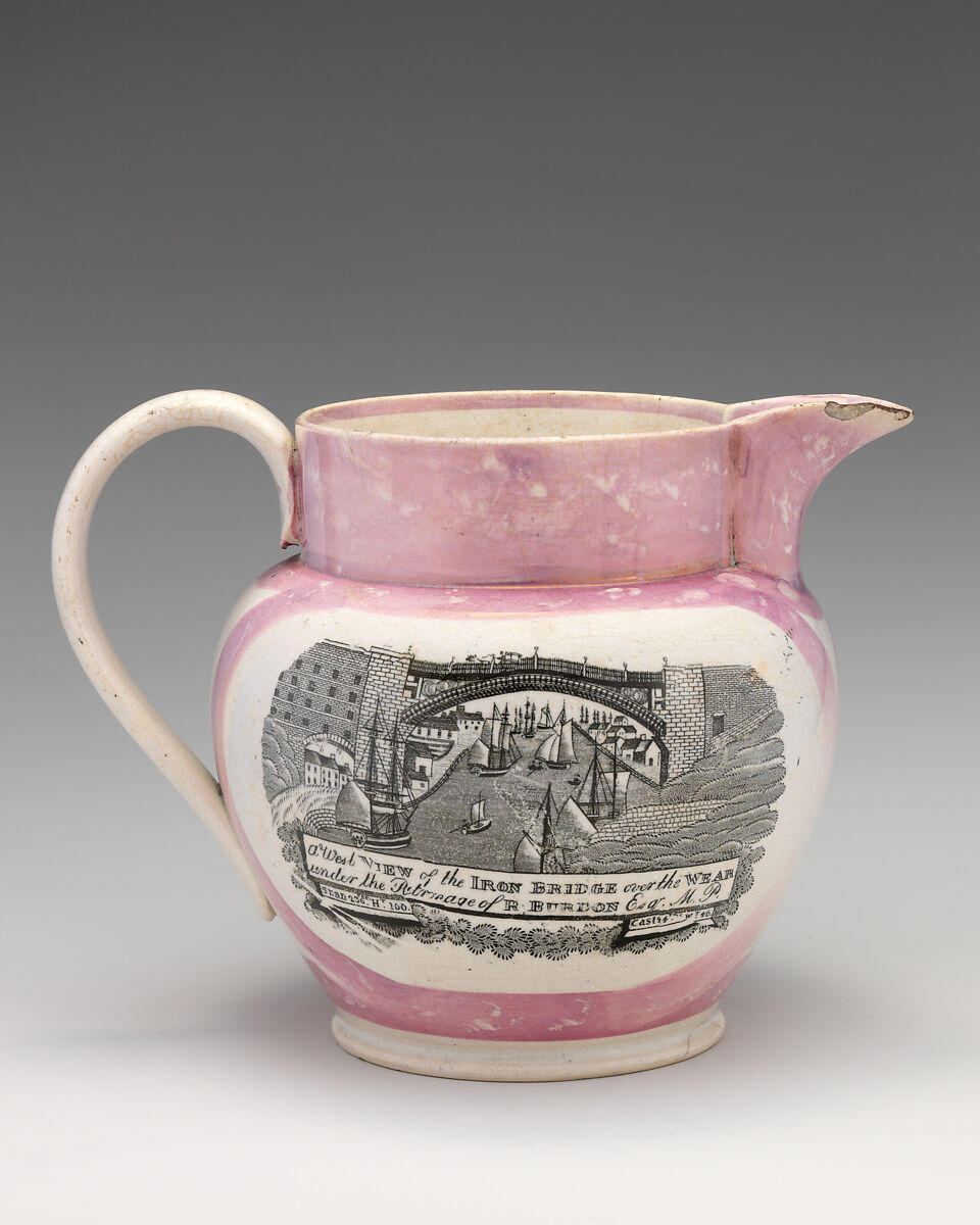 Jug, Possibly Phillips and Co., Pottery, British, Sunderland 