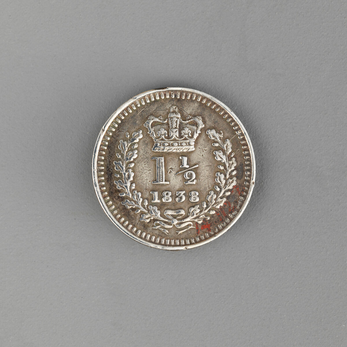Three half pence of Queen Victoria, 1838, Silver, British