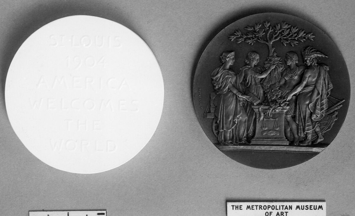 The St. Louis Exhibition (Louisiana Purchase Centenary), 1904, Alexis Joseph Depaulis (French, Paris 1790–1867 Paris), Bronze, struck, French 