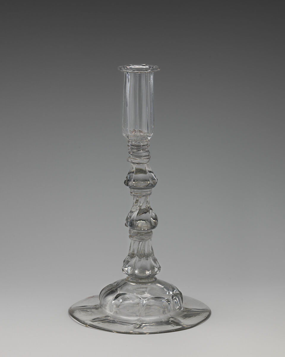 Candlestick, Glass, British 