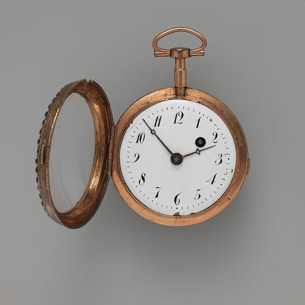 Watch, Josiah Wedgwood and Sons (British, Etruria, Staffordshire, 1759–present), Pinchbeck or gilt bronze; rhinestones, jasperware, enamel, British