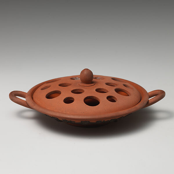 Pastille burner with cover, Josiah Wedgwood and Sons (British, Etruria, Staffordshire, 1759–present), Terracotta, British, Staffordshire 