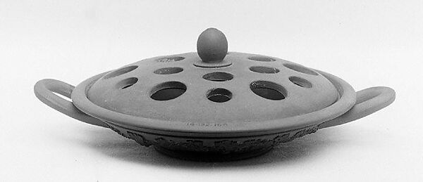 Pastille burner with cover, Josiah Wedgwood and Sons (British, Etruria, Staffordshire, 1759–present), Terracotta, British, Staffordshire