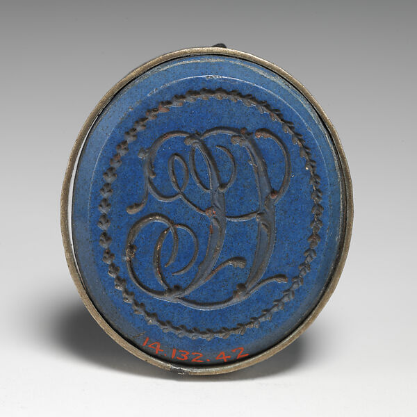 Intaglio seal, Josiah Wedgwood and Sons (British, Etruria, Staffordshire, 1759–present), Jasperware, British, Etruria, Staffordshire 