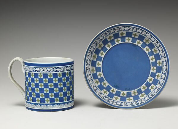 Cup (part of a set), Josiah Wedgwood (British, Burslem, Stoke-on-Trent 1730–1795 Burslem, Stoke-on-Trent), Jasper dip, British, Etruria, Staffordshire