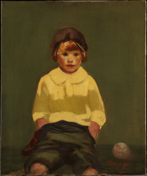 Boy with Baseball, George Luks  American, Oil on canvas, American