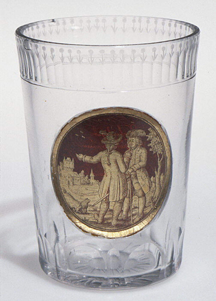 Beaker, Johann Joseph Mildner (Austrian, 1764–1808), Glass, Austrian, Gutenbrunn 