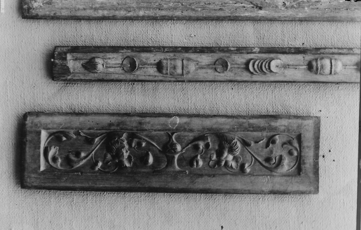 Panel, Carved walnut, French