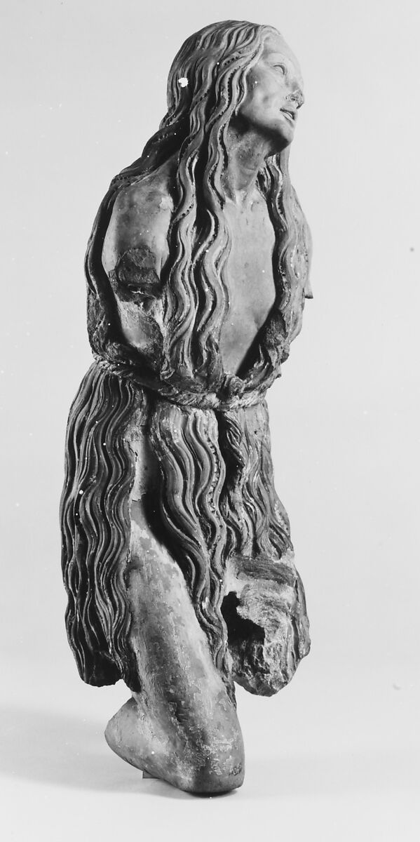 The Penitent Saint Mary Magdalen, Terracotta with remains of gesso and gilding, Italian, Florence
