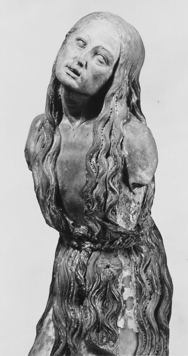 The Penitent Saint Mary Magdalen, Terracotta with remains of gesso and gilding, Italian, Florence