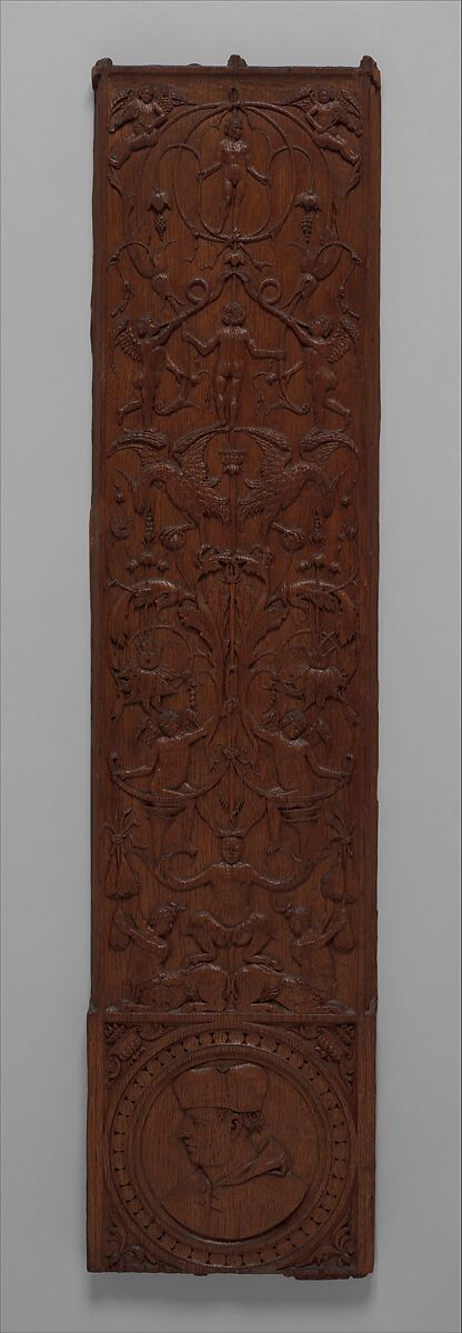 Choir screen panel (one of six), Craftsmen supervised by Nicolas Castille (active 1503–21), Carved oak, French, Normandy 