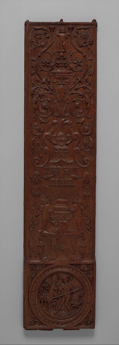 Choir screen panel (one of six), Craftsmen supervised by Nicolas Castille (active 1503–21), Carved oak, French, Normandy 