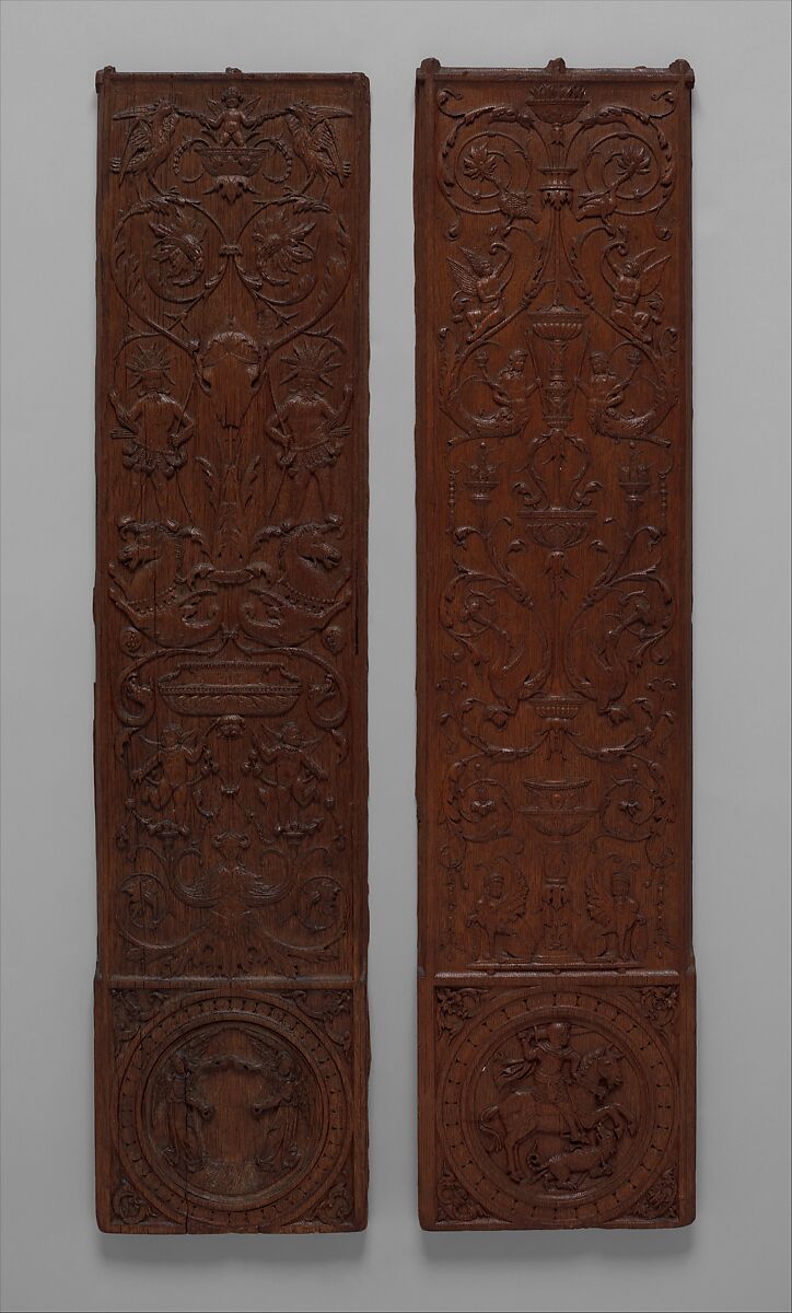 Choir screen panel (one of six), Craftsmen supervised by Nicolas Castille (active 1503–21), Carved oak, French, Normandy
