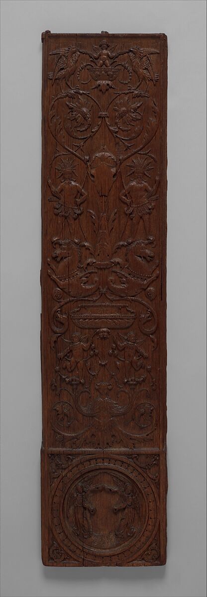 Choir screen panel (one of six), Craftsmen supervised by Nicolas Castille (active 1503–21), Carved oak, French, Normandy 