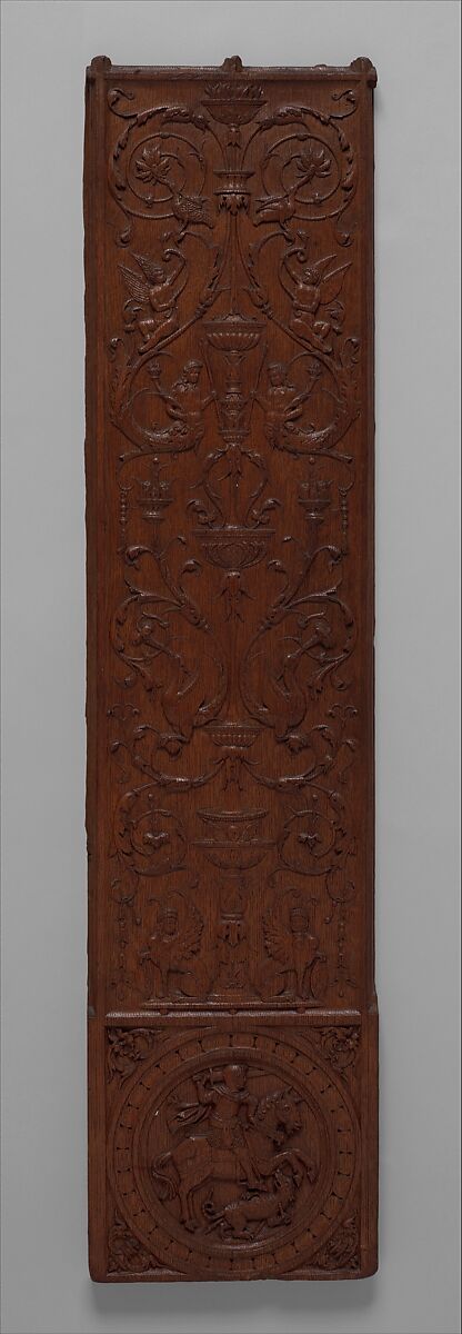 Choir screen panel (one of six), Craftsmen supervised by Nicolas Castille (active 1503–21), Carved oak, French, Normandy 