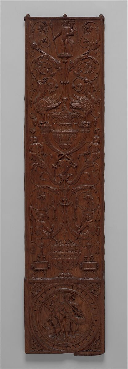 Choir screen panel (one of six), Craftsmen supervised by Nicolas Castille (active 1503–21), Carved oak, French, Normandy 