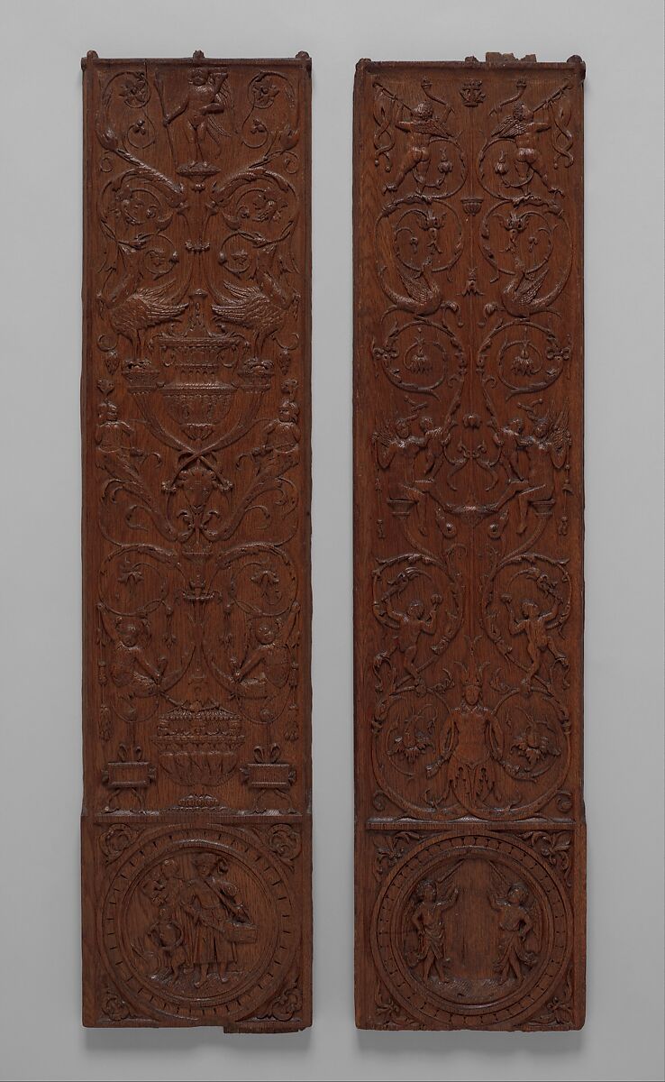 Choir screen panel (one of six), Craftsmen supervised by Nicolas Castille (active 1503–21), Carved oak, French, Normandy
