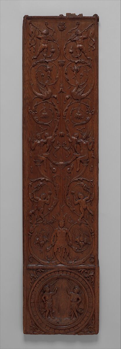 Choir screen panel (one of six), Craftsmen supervised by Nicolas Castille (active 1503–21), Carved oak, French, Normandy 