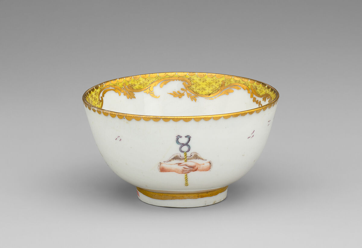 Cup and saucer, Bristol (British), Hard-paste porcelain, British, Bristol