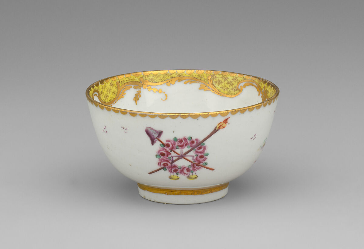 Cup and saucer, Bristol (British), Hard-paste porcelain, British, Bristol