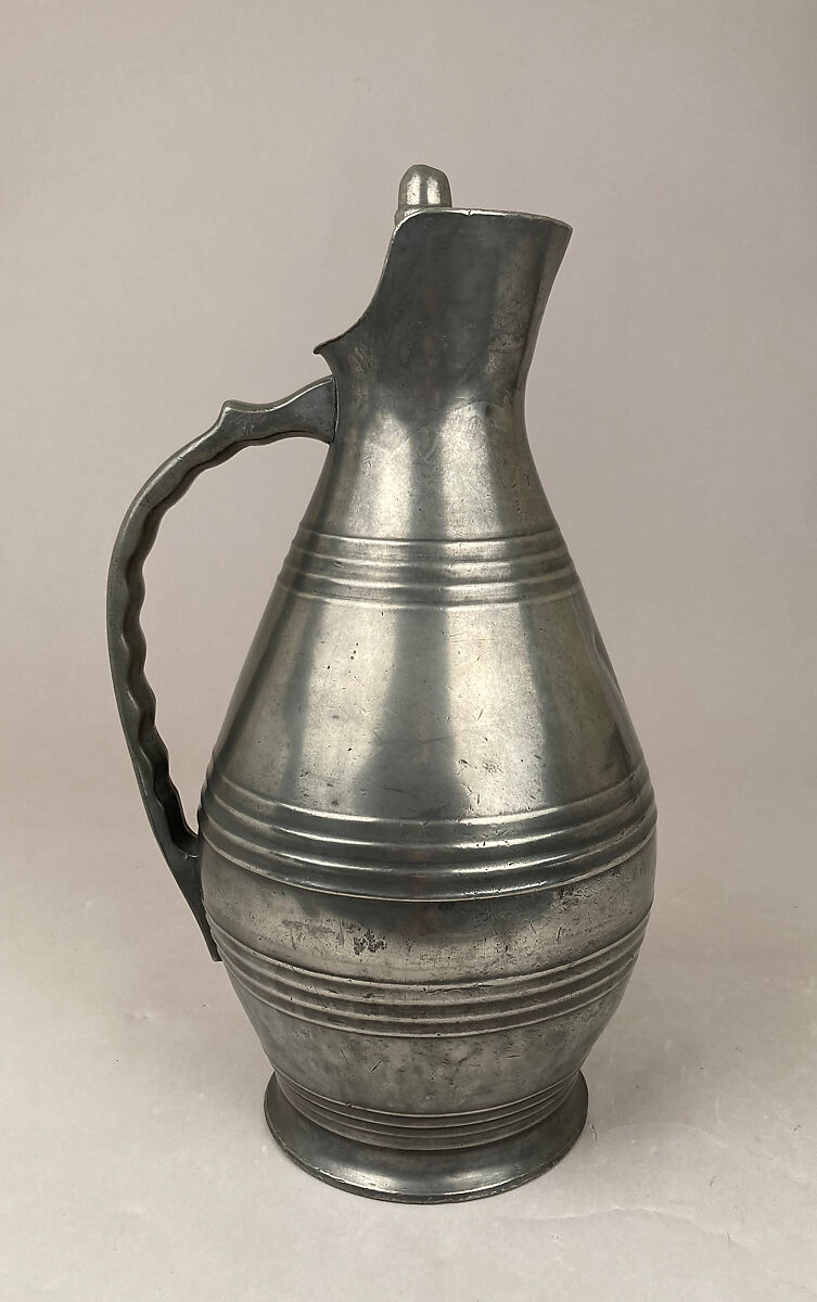 Flagon (pot à vin), Pewter, French 