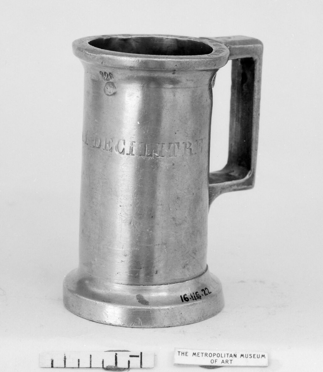 Measure (one of a set of seven), Pewter, French 