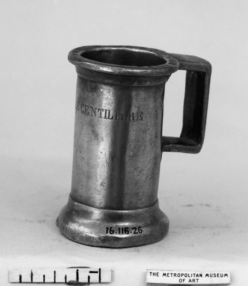 Measure (one of a set of seven), Pewter, French 