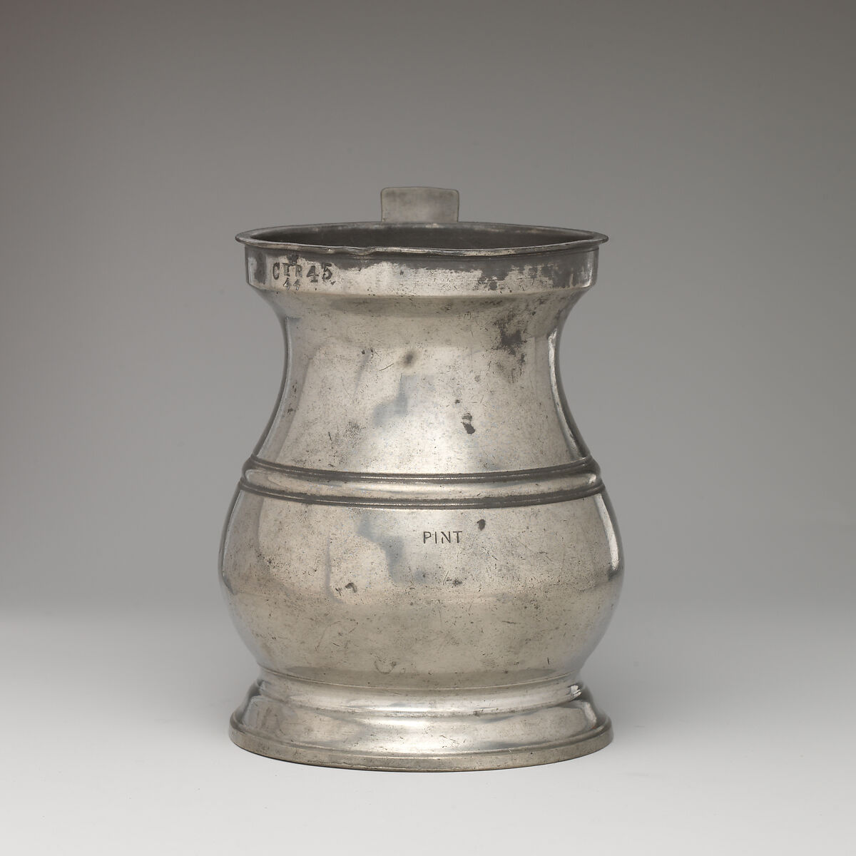 Measure, James Yates (British, active Birmingham, 1800–40), Pewter, British, Birmingham