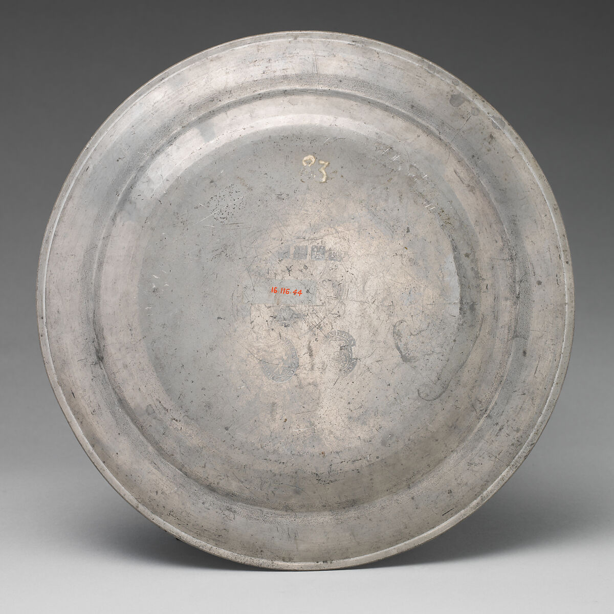 Plate, Pewter, British