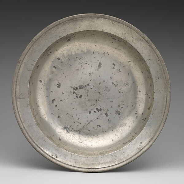 Soup plate, Townsend and Compton, Pewter, British, London 