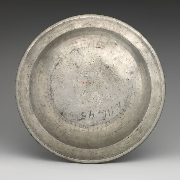 Soup plate, Townsend and Compton, Pewter, British, London