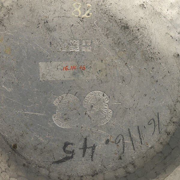 Soup plate, Townsend and Compton, Pewter, British, London