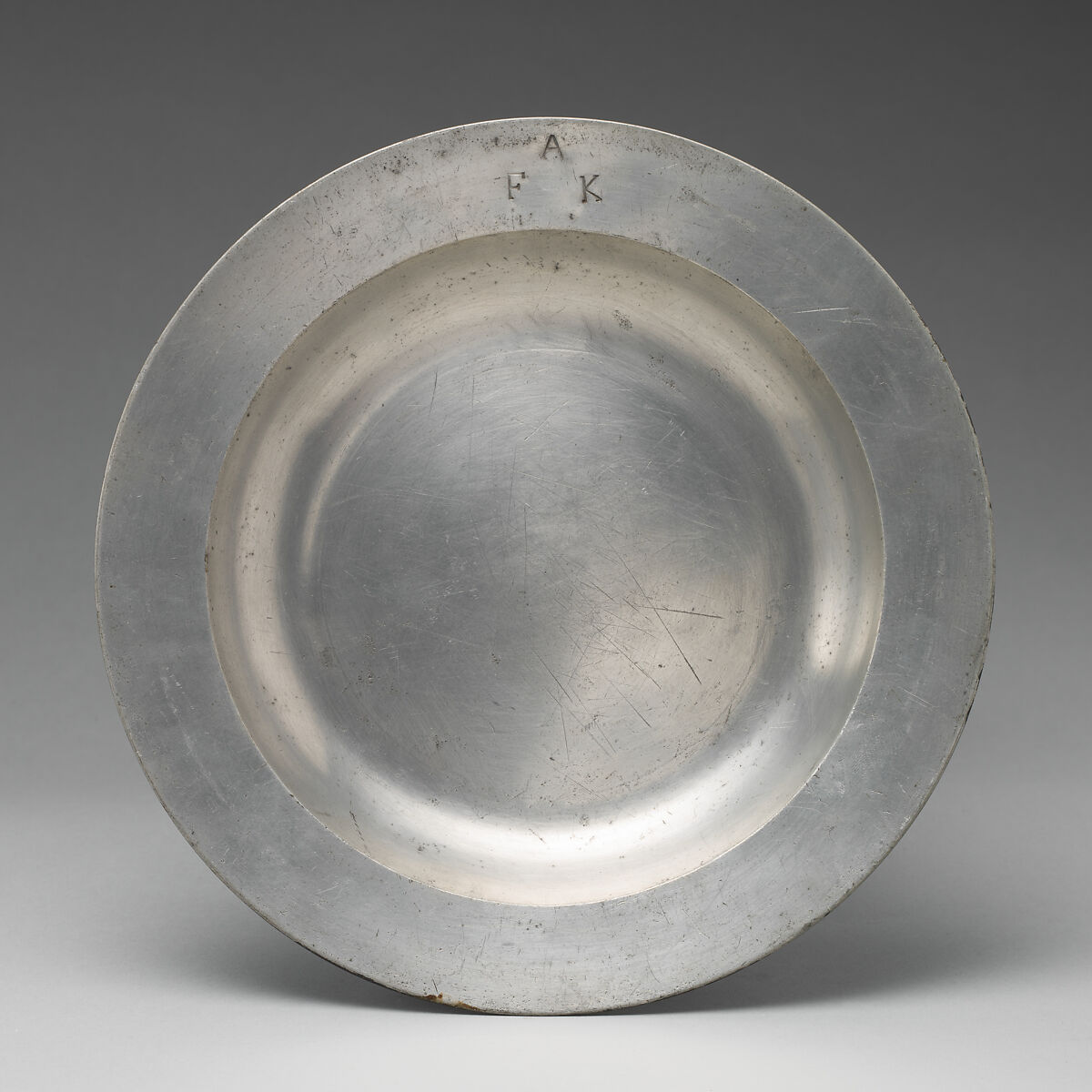 Soup plate, Richard Going (British, active Bristol, died ca. 1765), Pewter, British 