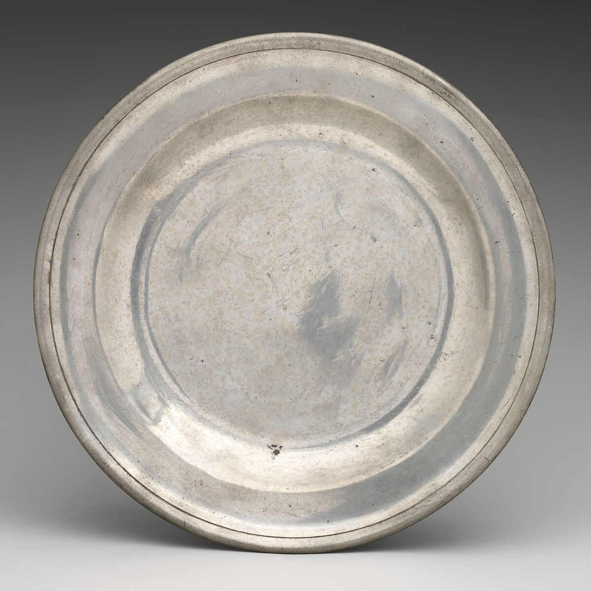 Plate, Francis Piggott (British, died 1784), Pewter, British, London 