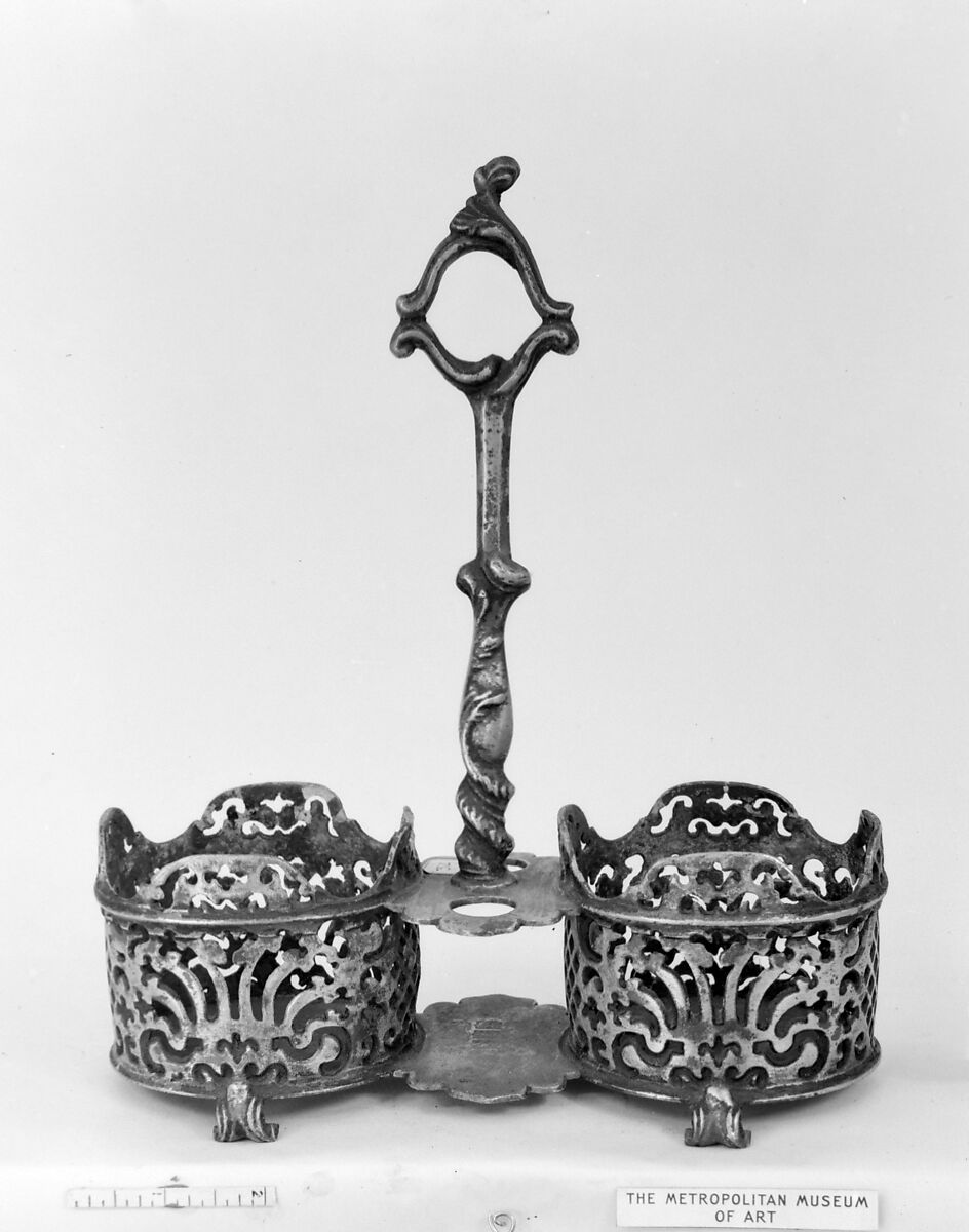 Cruet stand, Pewter, Dutch or Flemish 