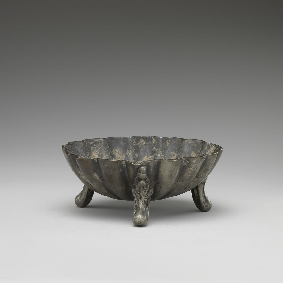 Pair of saltcellars, Pewter, probably British