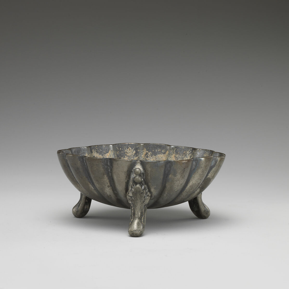 Pair of saltcellars, Pewter, probably British