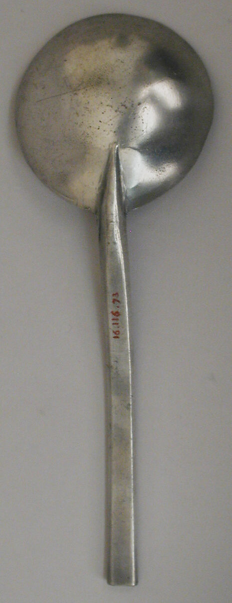 Spoon, Harm Amsing (Dutch, 1849–1905?), Pewter, Dutch, Groningen