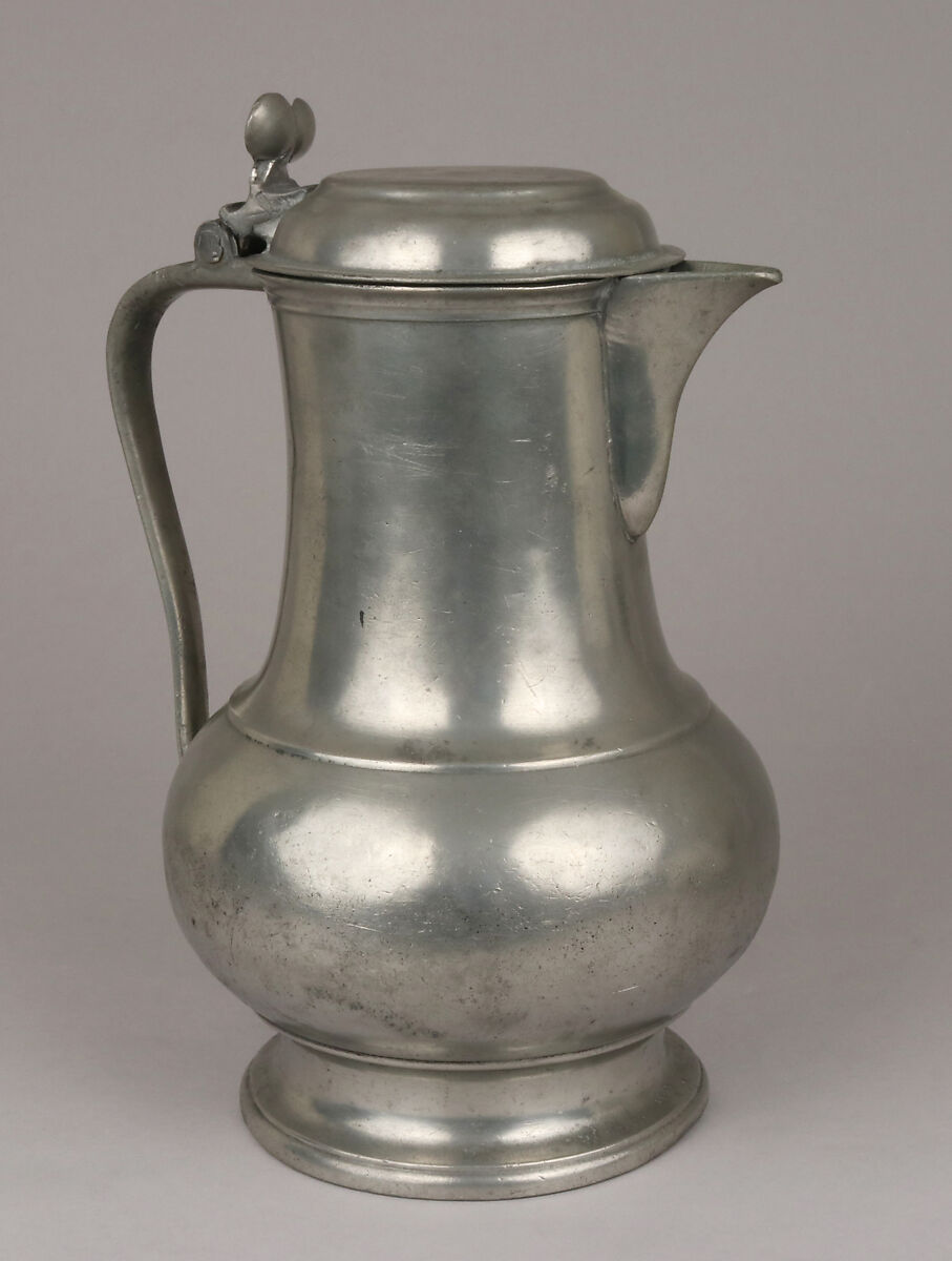 Flagon, Jacobus-Mattheus Vandaele (Flemish, b. 1735, married 1763), Pewter, probably Flemish 