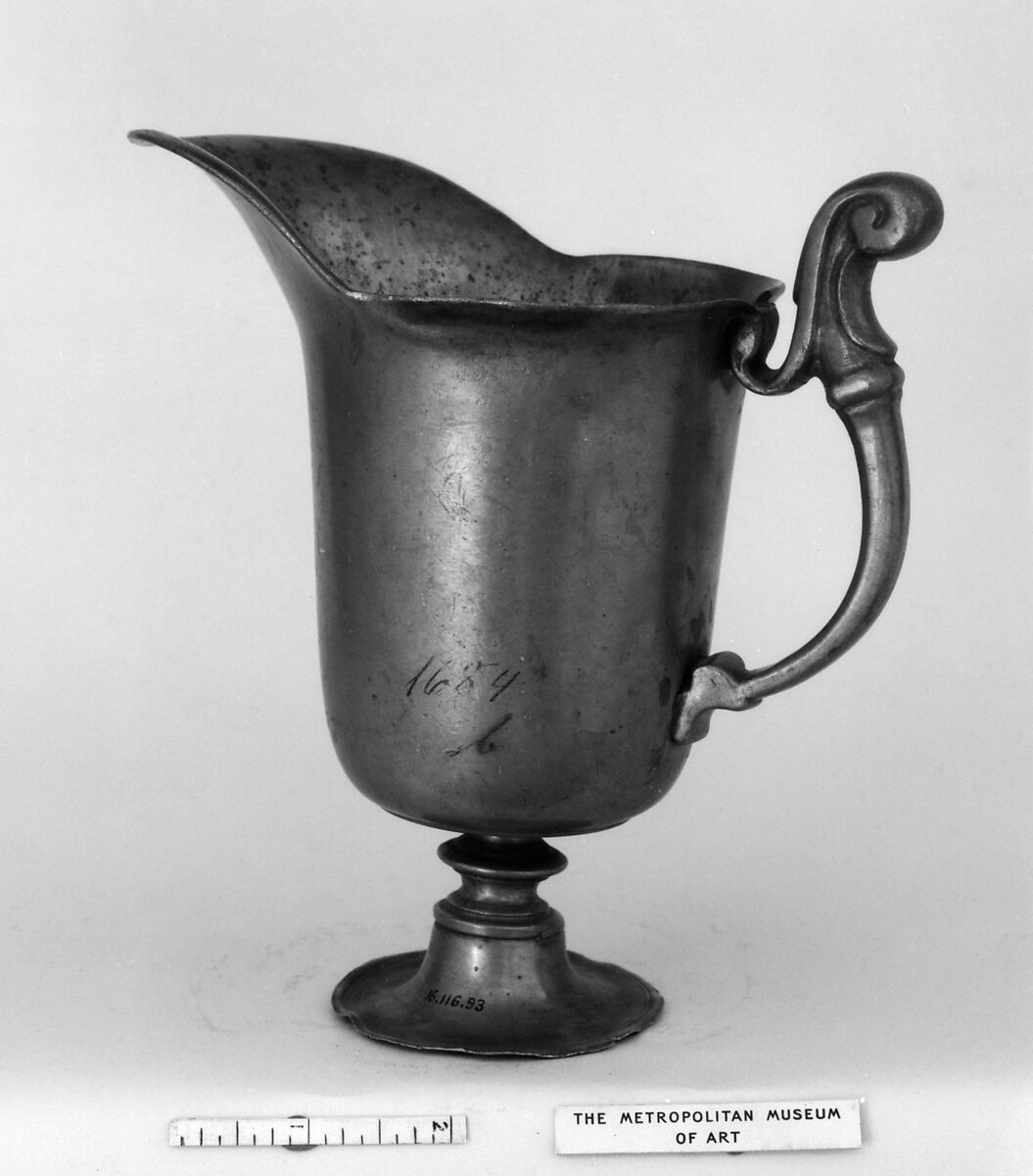 Cream jug, Pewter, Flemish 