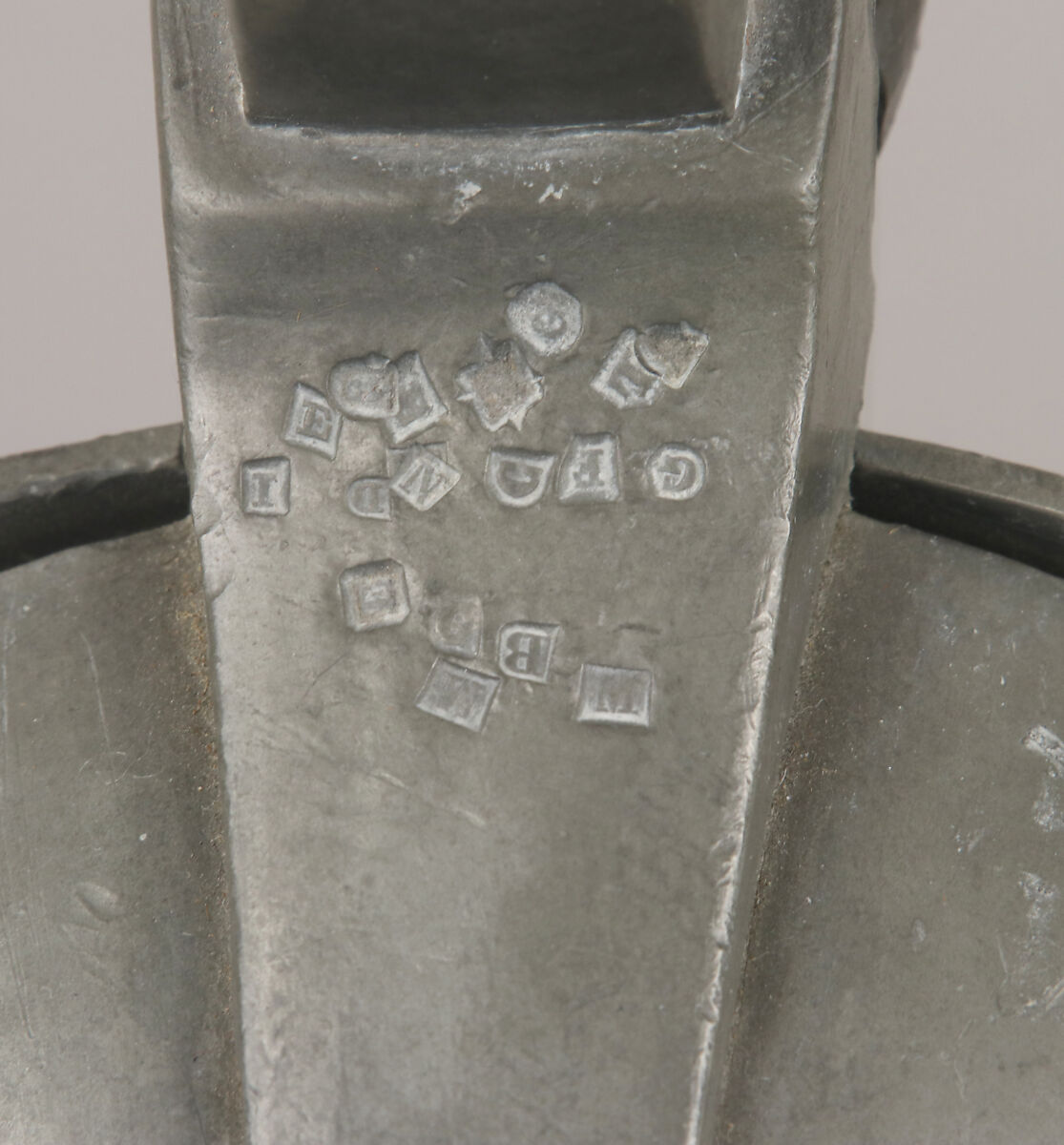 Double litre measure, E. Boulanget, Pewter, French, Lille