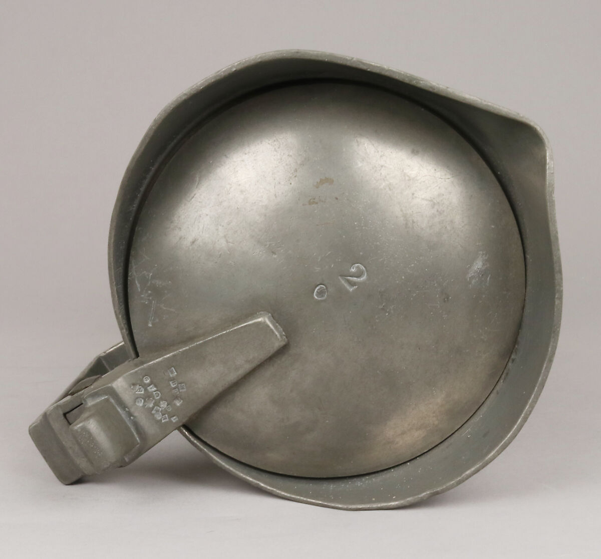 Double litre measure, E. Boulanget, Pewter, French, Lille