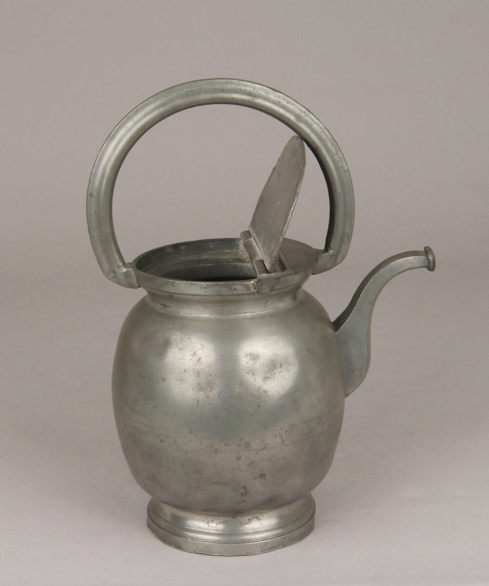 Milk or water pot (dourne), possibly Antoine Dumas (French, active 1808), Pewter, French, Nimes