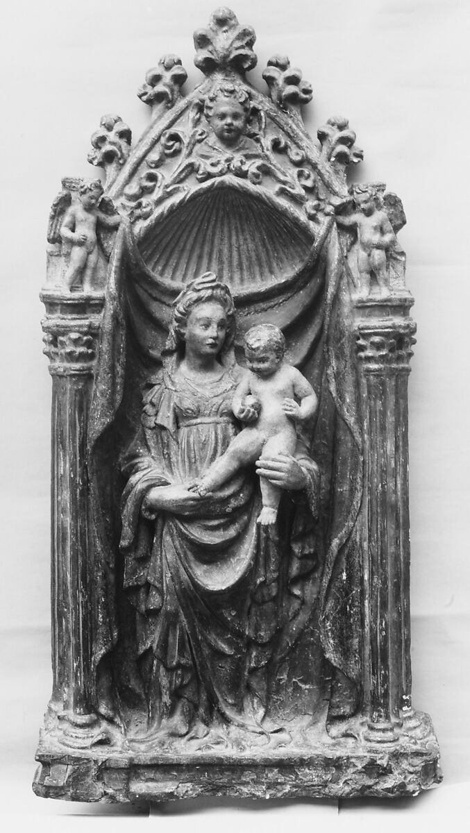 Madonna and Child, Master of the Pellegrini Chapel, Terracotta, Italian, Tuscany