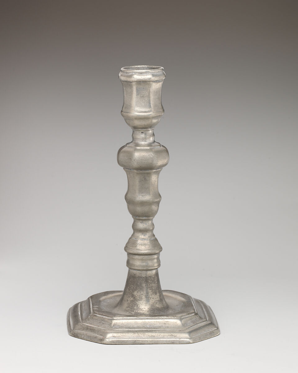 Pair of candlesticks, Pewter, British