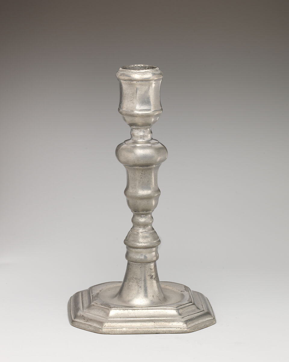 Pair of candlesticks, Pewter, British
